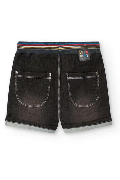 Boboli Born to Ride Printed Boys Denim Shorts