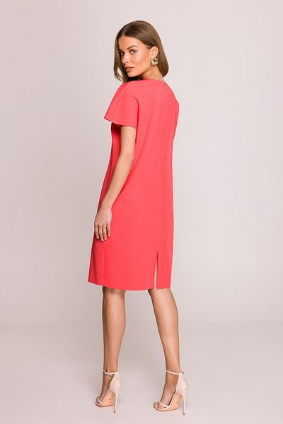 Stylove V-neck dress with a loose fit