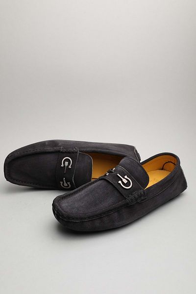 Gondol Loafer clasic pentru bărbați din piele naturală, piele de căprioară neagră 43 ttx.6013
