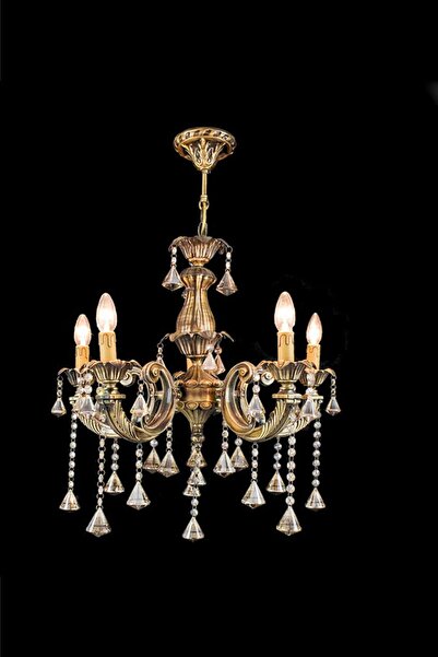 Sedef 5'li Eskitme Metal E14 Duy Retro Kollu Avize