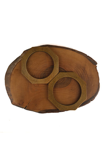 Prestij Boncuk Sekizgen Ahşap Çanta Sapı 12.7 cm Kahverengi