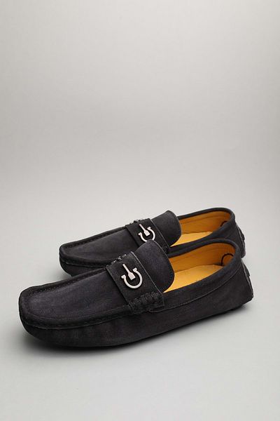 Gondol Loafer clasic pentru bărbați din piele naturală, piele de căprioară neagră 43 ttx.6013