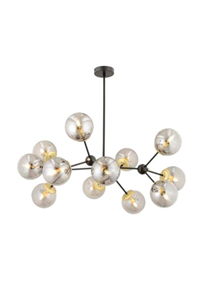 Eys 12 Li Siyah Eskitme Sarkıt Avize