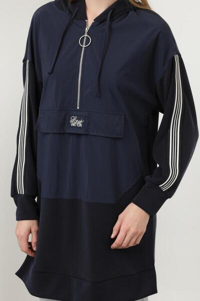 Puane 10610 Жіноча туніка з капюшоном і блискавкою спереду