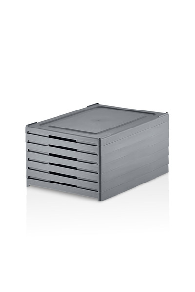 Dükkanönü 6 Katlı Modüler Ayakkabılık Lüks Ayakkabı Kutusu Seti Dolabı Katlanır Istiflenebilir Antrasit