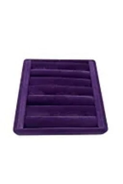 MeGass Dekor Domestic Production Suede Fabric Purple Color 15 cm / 15 cm Ring Display Stand