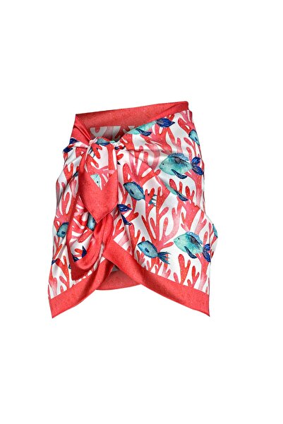 Bolder Coral Pomegranate Flower Reef Pareo (Does Not Show) 50*145 cm
