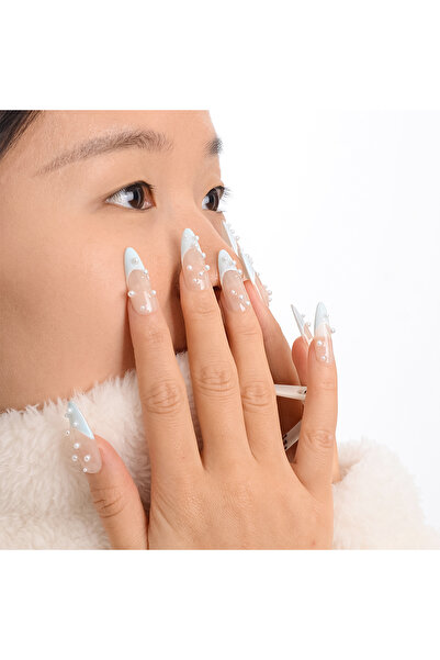 Takma Takma L Beden 10'lu Mavi Uzun Badem TT0515 Tekrar Kullanılabilir Protez...