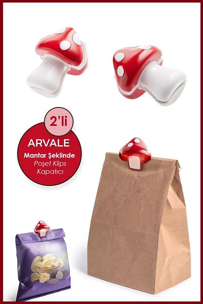 ARVALE قطعتان من أكياس خافي العيوب على شكل فطر وتغليف وحقيبة مانعة للتسرب