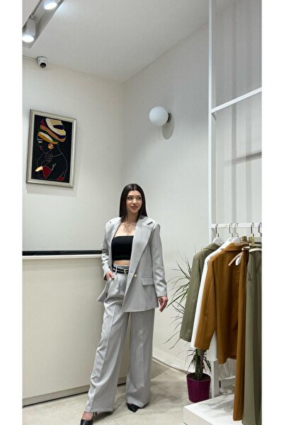 modadagiyim Women's Double Breasted Buttoned Lined Very Stylish Jacket