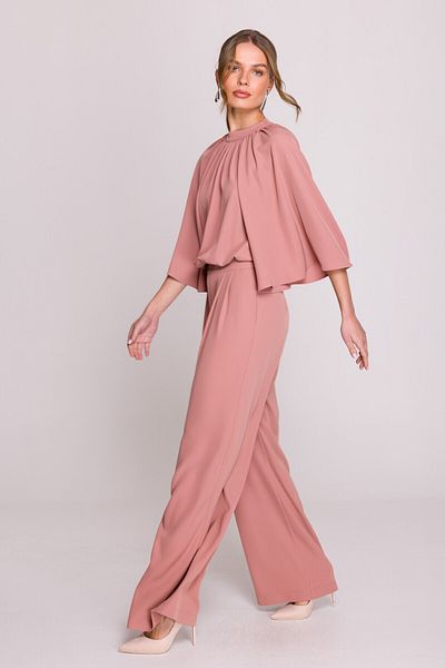 Stylove Jumpsuit with wide sleeves and tie at the back