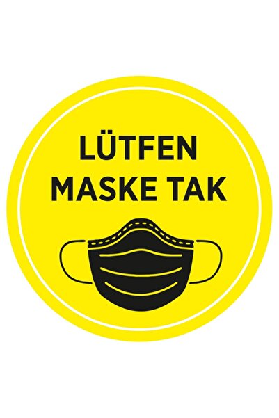 New Jargon Maska Ne nosi žutu boju Nalepnica Poster za zid 25x25cm 3 komada S...