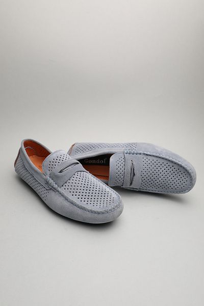 Gondol Loafer clasic pentru bărbați din piele naturală Baby Blue 41 ttx.60116