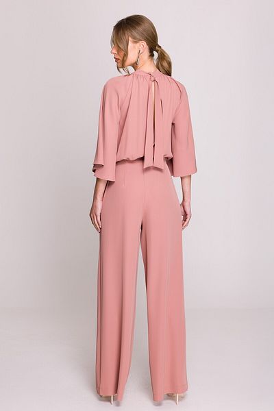 Stylove Jumpsuit with wide sleeves and tie at the back