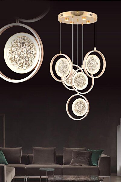 Eys 9w 5'li Gold Sarkıt Led Avize