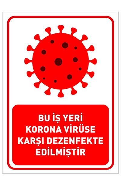 New Jargon Ovo radno mesto je dezinfikovano protiv korona virusa, naljepnica,...