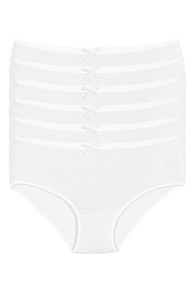 YILDIZ Bamboo Bato Lycra Panties 6 Pack White Star Kod3920