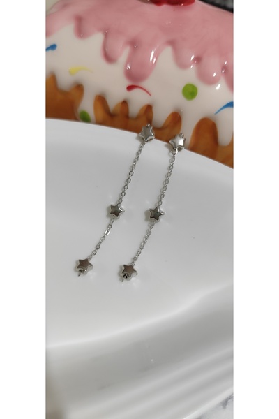 MYSTERY TAKI AKSESUAR Star Chain Dangle Earrings