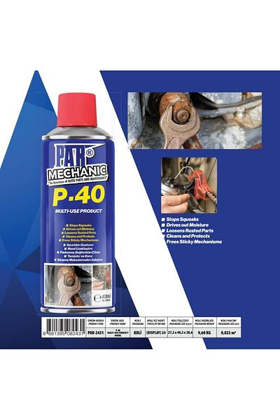 Parlement Spray Tehnic Lubrifiant P-40 - 400ml - Parmechanic