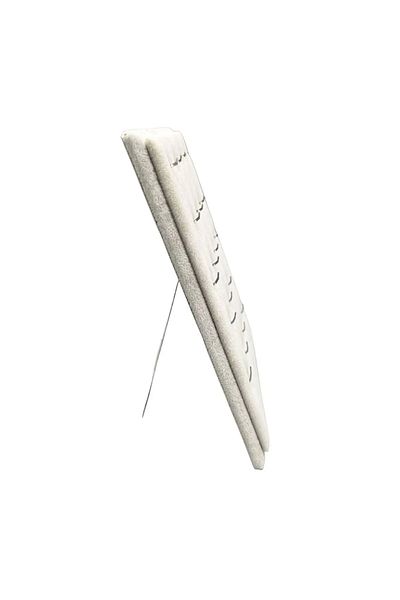 MeGass Dekor Εγχώριας παραγωγής Suede Fabric Cream Χρώμα 20/16 cm Βάση περιδέραιου ποδιού