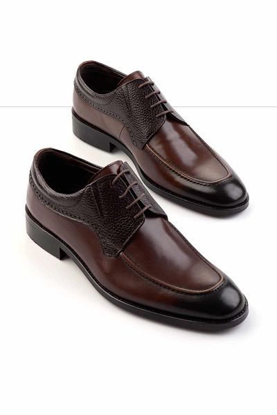 Bambi Brown Leather Men's Classic Shoes E 01630301803