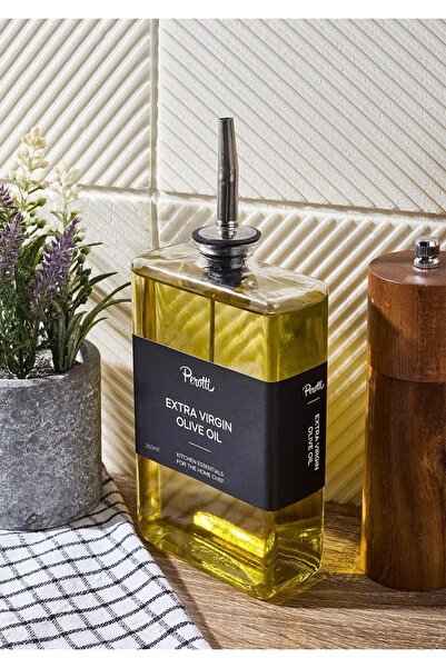 HomeTarz Cam Yağdanlık - Sosluk, Sirkelik, Yağlık - Gümüş Başlık - 350 ML