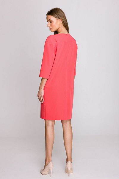Stylove Loose-fitting dress with a teardrop neckline