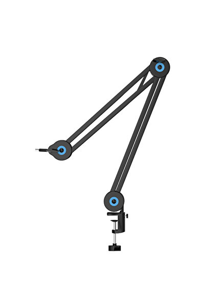 FlashHawk حامل ذراع الميكروفون، حامل ميكروفون مكتبي بمشبك، قابل للتعديل بزاوي...
