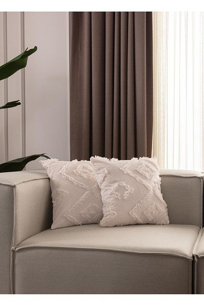 Markaev Bohemian 2-Piece Throw Pillow Cover - Tassel Detailed