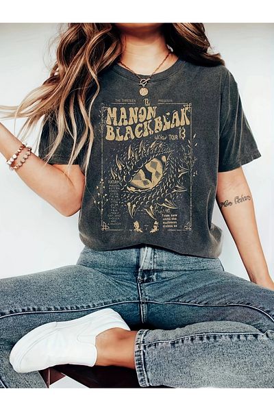 Touz Moda Manon Μαύρο Washed Oversize Vintage Tshirt