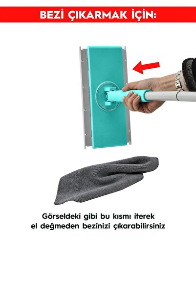 SMARTER ŞİP ŞAK MOP OTOMATİK EL DEĞMEDEN TÜM BEZLERLE UYUMLU TEMİZLİK SETİ PASPAS