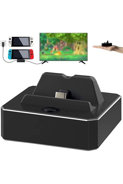 COOYA Tv Dock Station, OLED Model, 4k/1080p HDMI Adapter and USB 3.0 Port, USB C Charging, for Switch