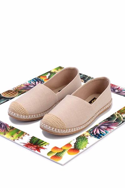 Bambi Beige Leinen Damen Espadrilles K 01125010018
