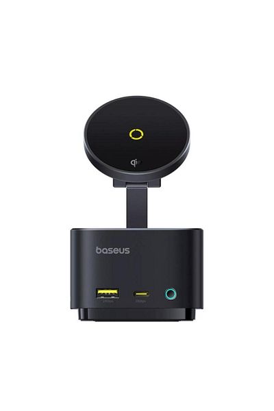 Baseus Stație de andocare Baseus MagPro Series 7-în-1, incarcare wireless magnetica 15W, 4K HDMI, 2x USB-A