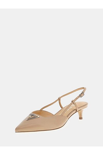 Guess Beige Women's Leather High Heel Shoes FLPJESLEA05TAUPE