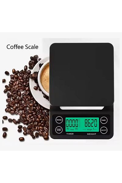 COOYA Compact Electronic Weighing Scale, High-Precision, 0.1g to 5kg, for Baking, Cooking, Coffee Brewing