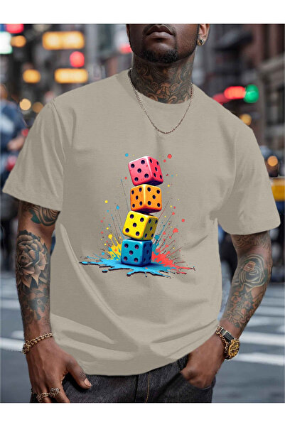 Lider Leather Tricou imprimat din bumbac-poliester - Design confortabil și du...