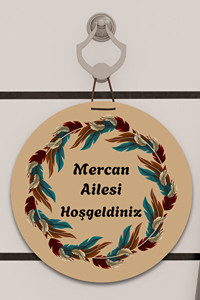 Dormot Home Decor de ușă cu imprimare digitală maro, cu model de pene colorat...