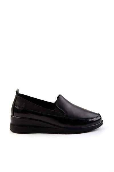 Bambi Pantofi casual de damă din piele neagră K 01045001003