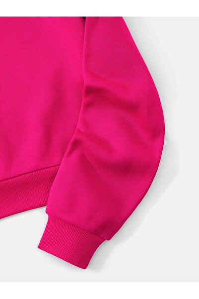 PENTHİLUS Floral Print Off Shoulder and Long Sleeve Thermal Lining Lace up Hoodie