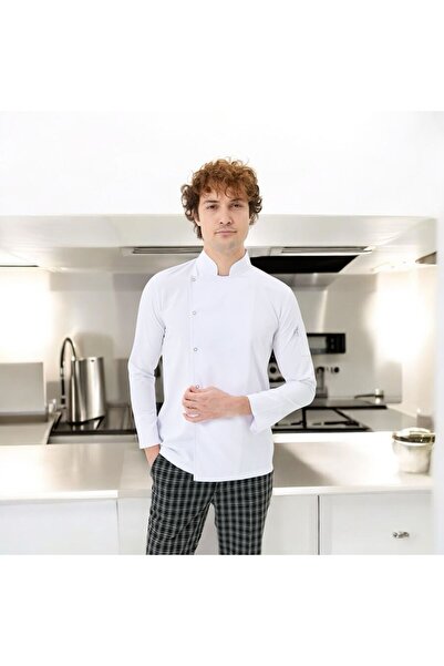 Dinçer Atakan İş Elbiseleri ملابس الطبخ للرجال من Chefpro باللون الأبيض