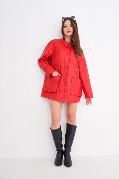 Metins Leather Kadın Deri Ceket 4814Ronda