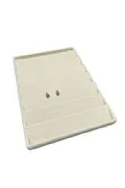 MeGass Dekor Σπορέλαιο Εγχώριας Παραγωγής Palace Bosna Model Suede Fabric Cream Χρώμα 34/24 cm Βάση σκουλαρικιού σε σταδιακό συρτάρι