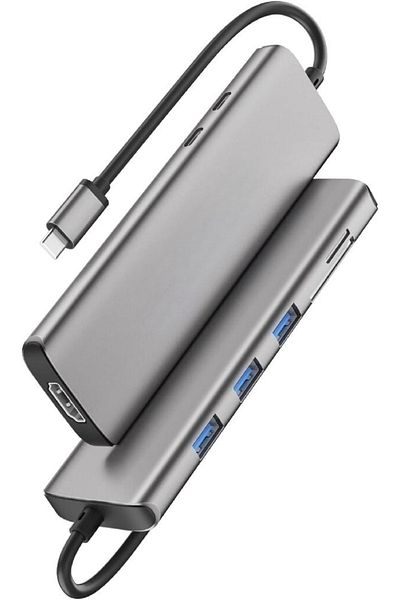 COOYA 8-in-1 USB C Hub with 4K HDMI Output, 100W Power Delivery, USB 3.0 5Gbps Port