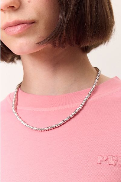 Manuka Silver Envelope Bead Necklace