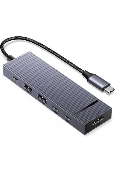 COOYA USB C Hub 6 in 1 10Gbps Type C 3.2 and USB A 3.2 4K 60Hz HDMI, 100W Power Delivery