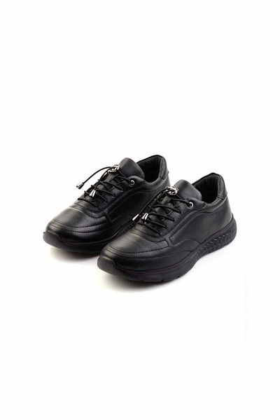 Bambi Black Leather Women's Casual Shoes K 01037810003