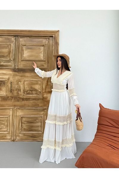 Miasista Waist Lace Detail Maxi Dress