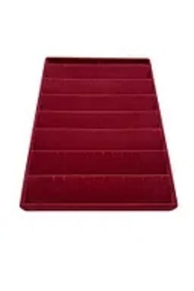 MeGass Dekor Domestic Production Palace Bosnia Model Suede Fabric Burgundy Color 34/24 cm Stepped Drawer Inside Earring Stand