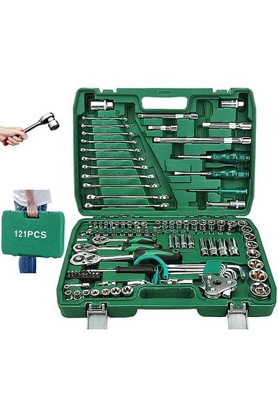 NIUXIANG Mechanic Socket Tool Kit Set,121PCS Car Repair Tool Wrench Set Batch Head Ratchet Pawl Socket